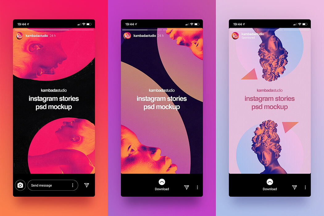 Simply select who you would like to design with, add them to your team, and start designing instantly. Instagram Stories Mockup Free Psd File Kambada Studio