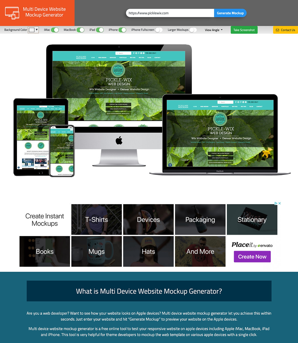 Creating mockups never been easier. Website Mockup Creator