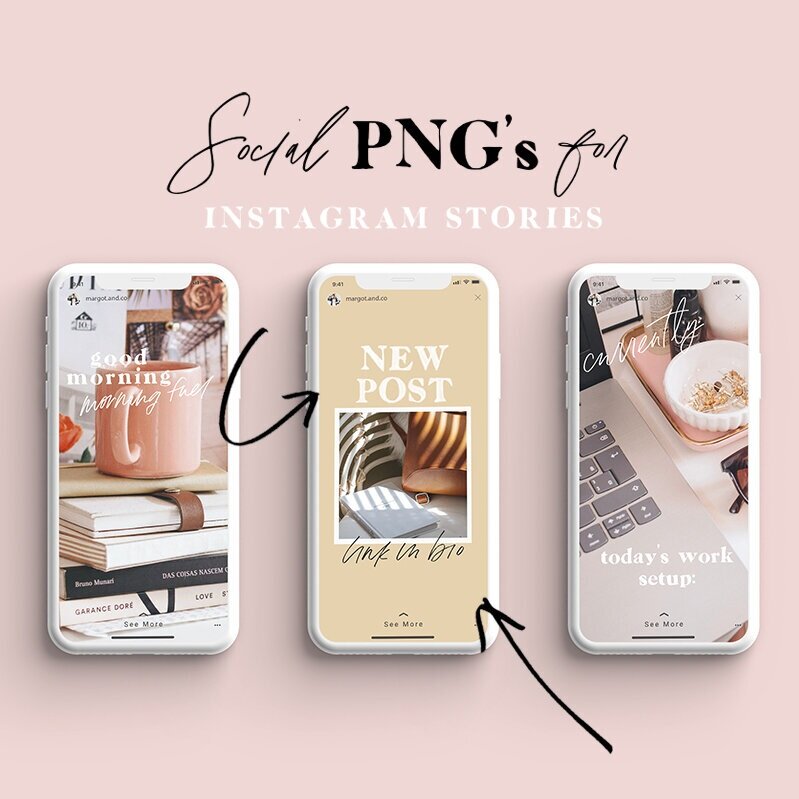 Free instagram story mockup is a set of 4 beautiful psd mockup with ui included on the files by graphiclist. Social Png S For Instagram Stories Margot Co