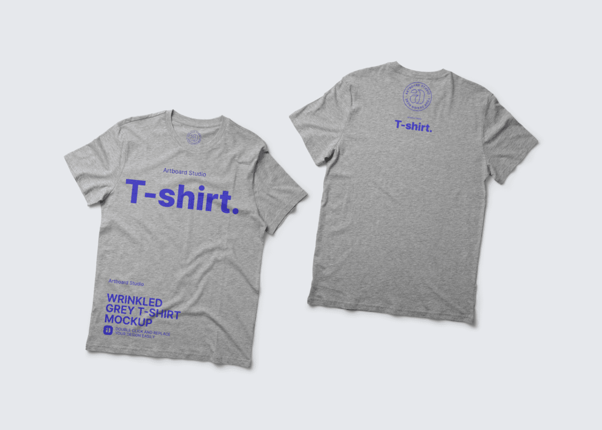 · edit colors · have fun playing around! Wrinkled Grey T Shirt Mockup Template