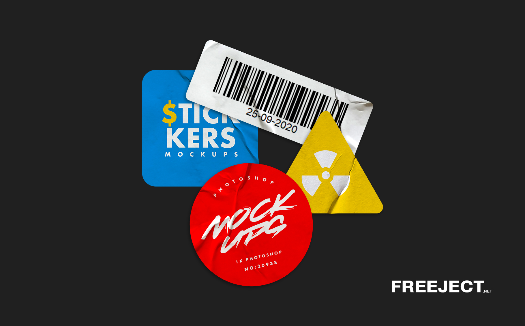 The freebie is a vinyl sticker mockup that you can use as a fast and easy way to showcase your sticker design in a stylish manner. Free 4 Glued Sticker Mockups Photoshop File