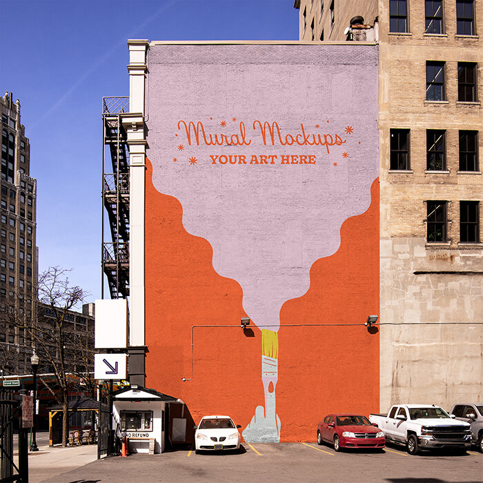 Picture frames, posters, signs, and billboards on building walls! Psd Mural Mockup Templates For Designers Hom Sweet Hom