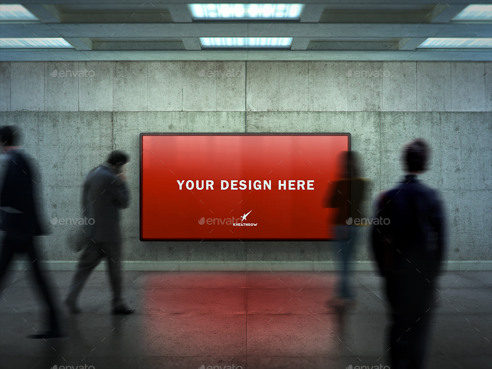 35+ Download Subway Billboard Mockup Psd