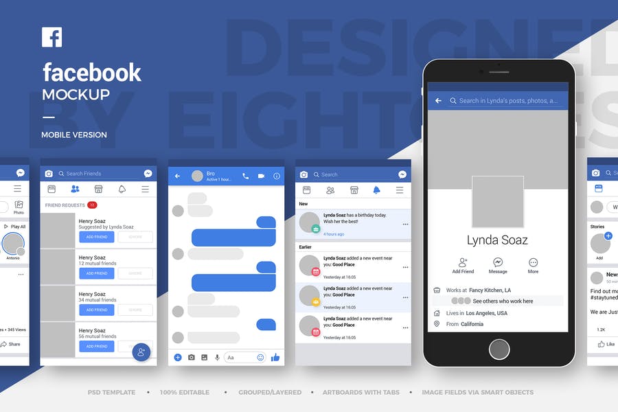 21+ Download Facebook Mobile Mockup 2019&nbsp;Psd