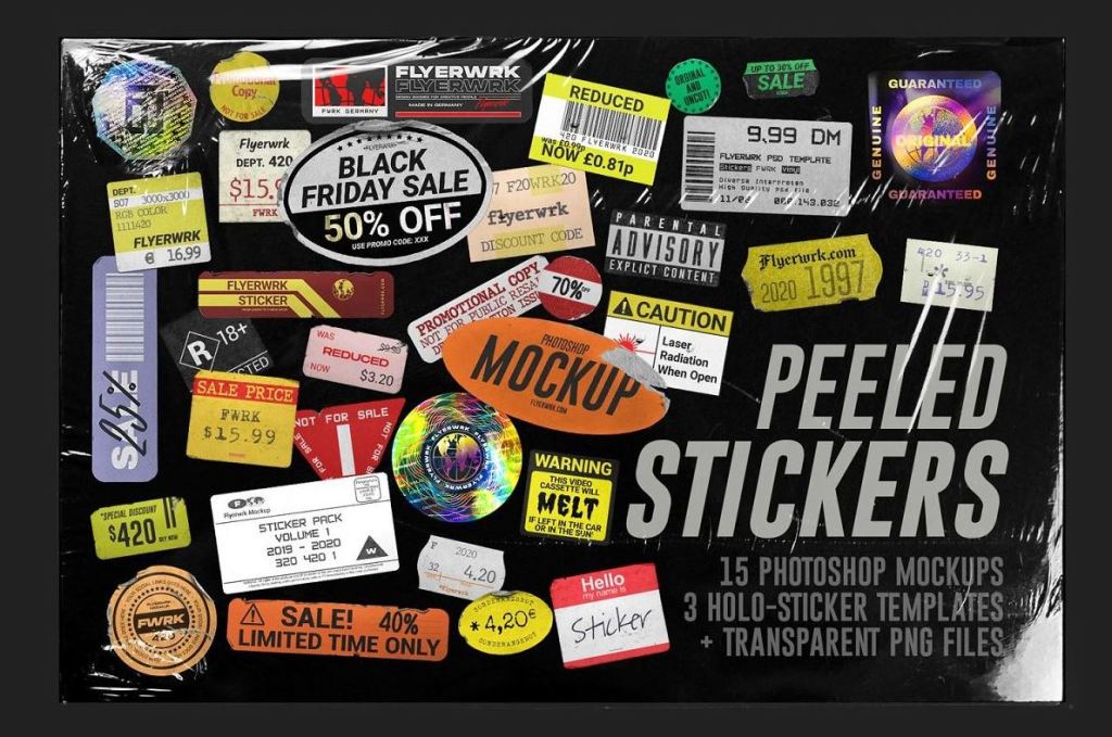 12+ Download Sticker Mockup Free Psd