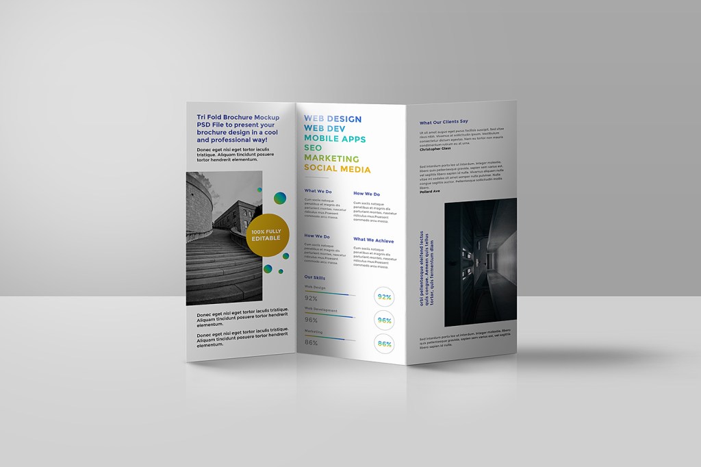 34+ Download A4 Tri Fold Brochure Mockup Psd Free