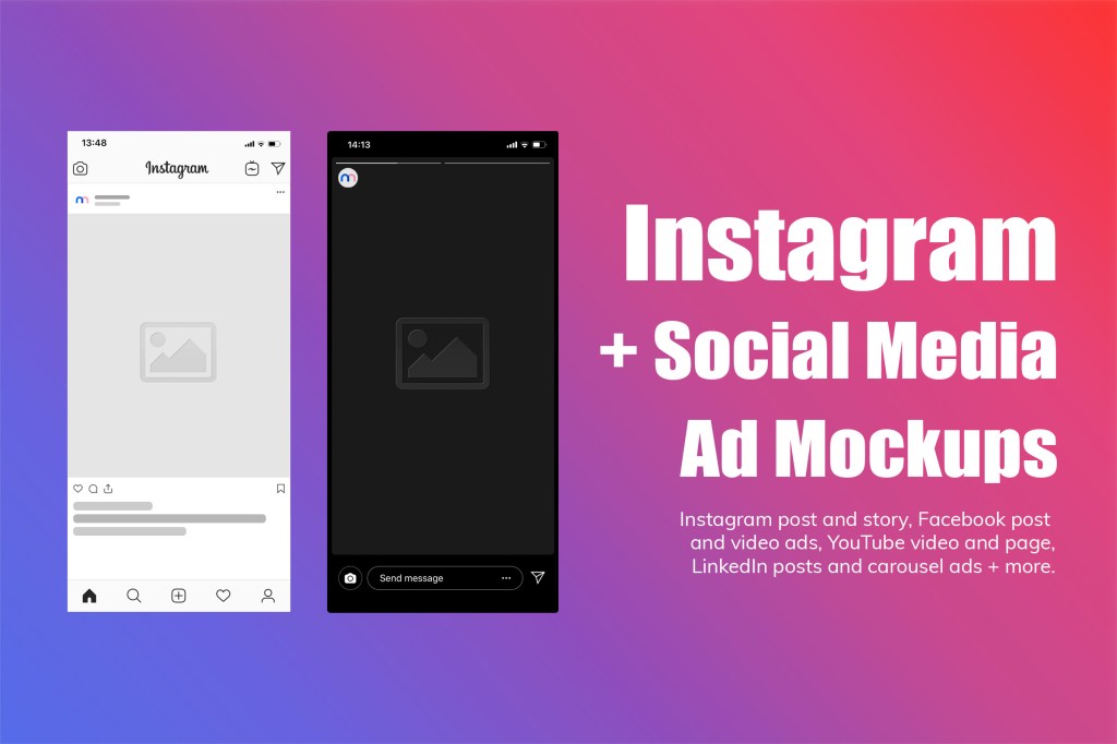 38+ Download Instagram Post Mockup Png Psd